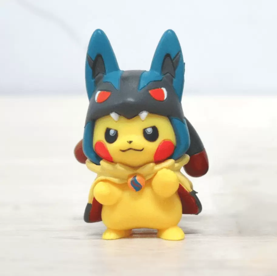 メガルカリオのポンチョを着たピカチュウ