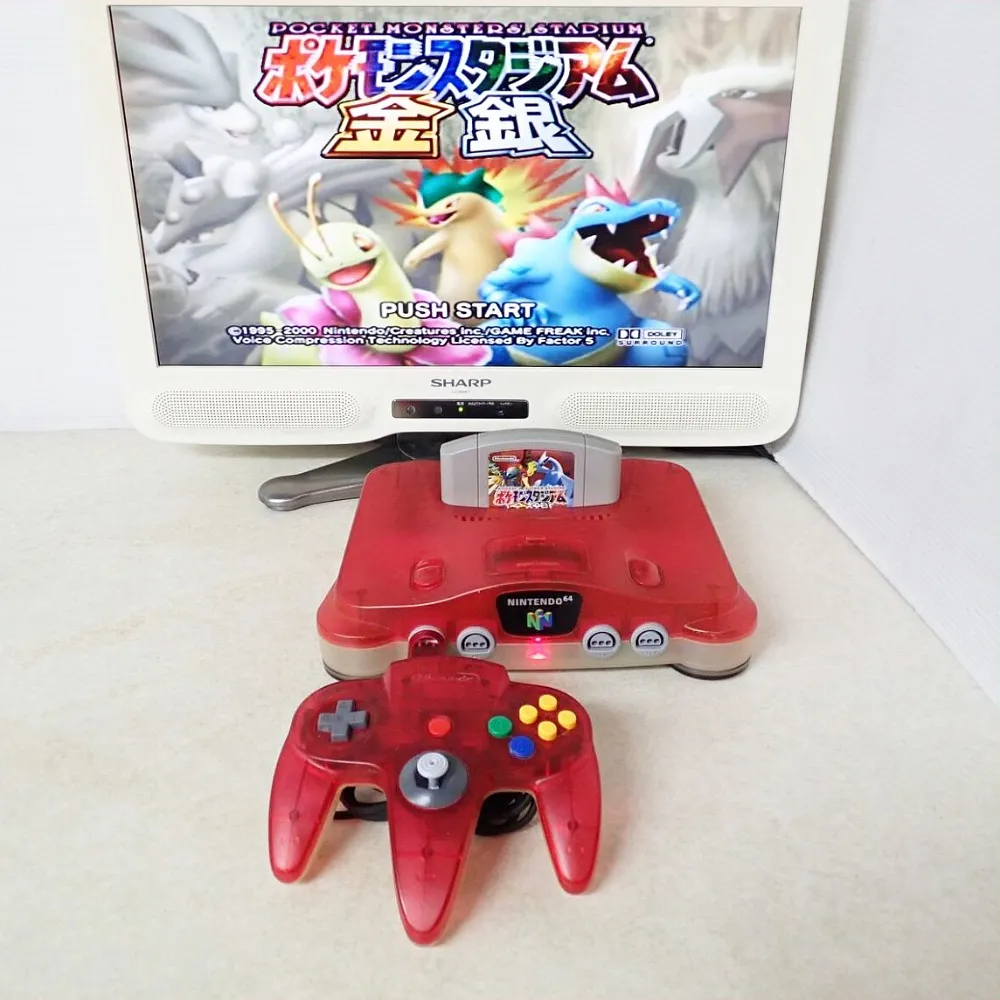 ニンテンドウ64 クリアレッド+ポケモンスタジアム金銀